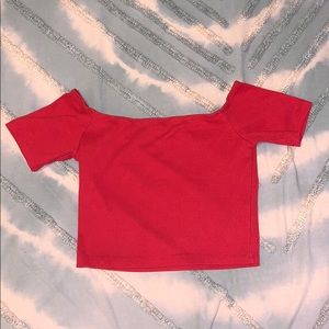 Red crop top